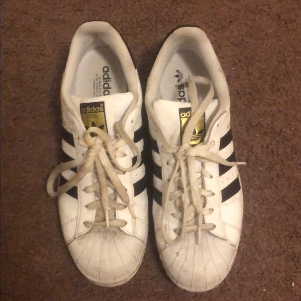 Classic adidas shell toe (navy and white)